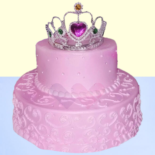  Strawberry princess 2 tier cake