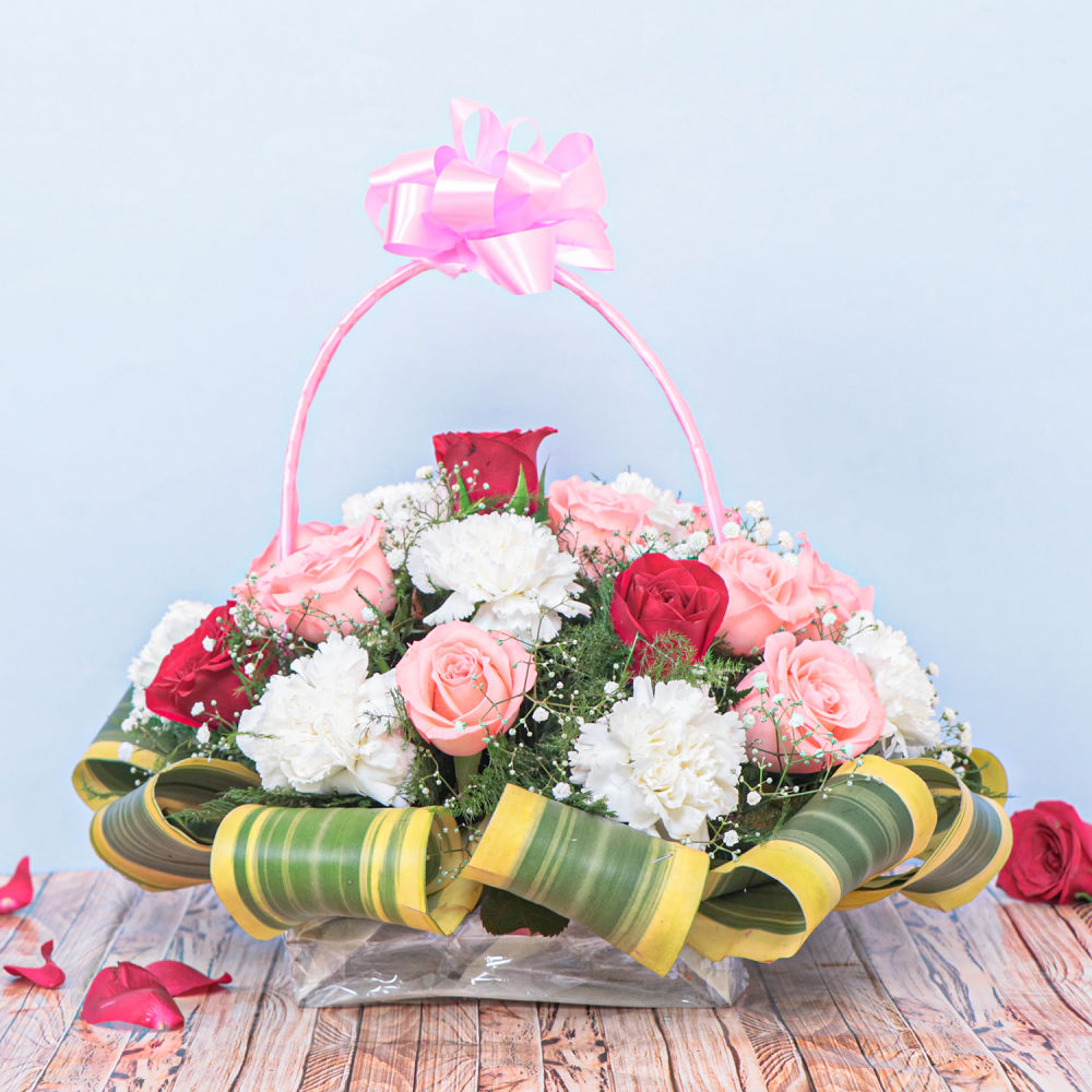 Love Basket Of Rose